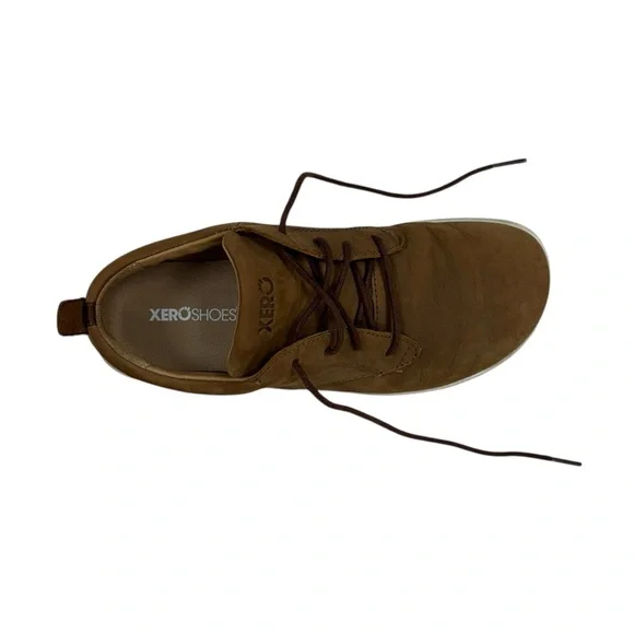 Xero Shoes Mens 8.5 Brown Glenn Dress Casual Leather Barefoot Minimalist Sneaker - Picture 8 of 8